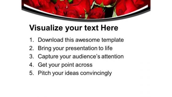 Bunch Of Red Roses PowerPoint Templates Ppt Backgrounds For Slides 0613