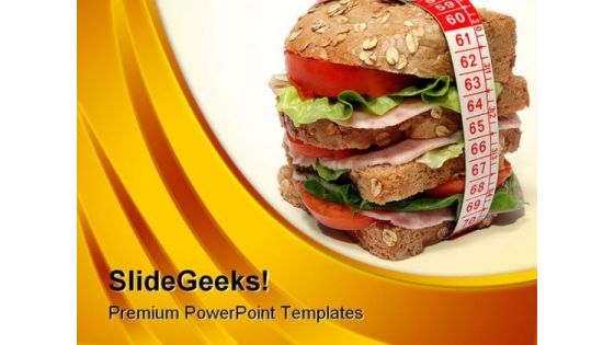 Burger And Diet Concept Health PowerPoint Templates And PowerPoint Backgrounds 0211