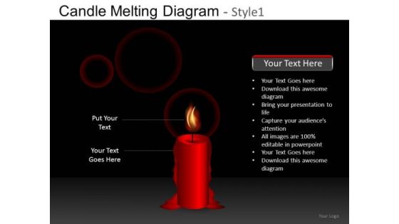 Burning Candle PowerPoint Templates