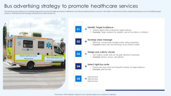 Bus Advertising Strategy To Promote Healthcare Services Healthcare Promotion Portrait Pdf