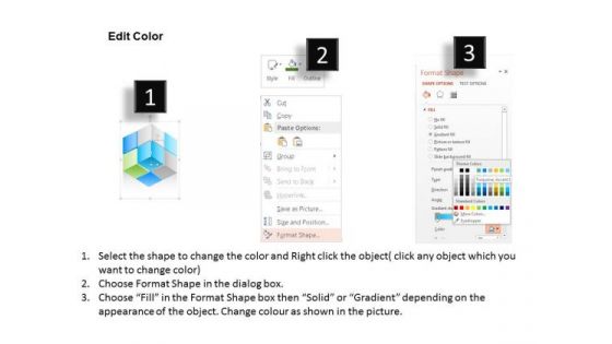 Busines Diagram 3d Colorful Cubes For Data Representation Presentation Template