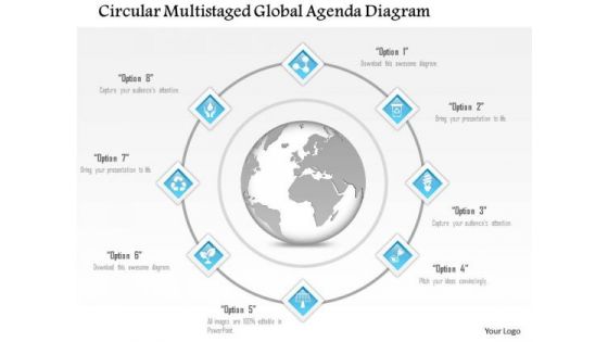 Busines Diagram Circular Multistaged Global Agenda Diagram Presentation Template Busines Diagram Circular Multistaged Global Agenda Diagram Presentation Template