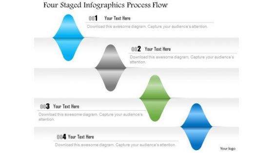 Busines Diagram Four Staged Infographics Process Flow Presentation Template