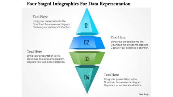 Busines Diagram Four Staged Ingographics For Data Representation Ppt Template