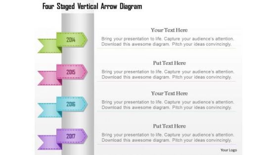 Busines Diagram Four Staged Vertical Arrow Diagram Presentation Template Busines Diagram Four Staged Vertical Arrow Diagram Presentation Template