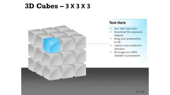 Business 3d Cube 3x3x3 PowerPoint Slides And Ppt Diagram Templates