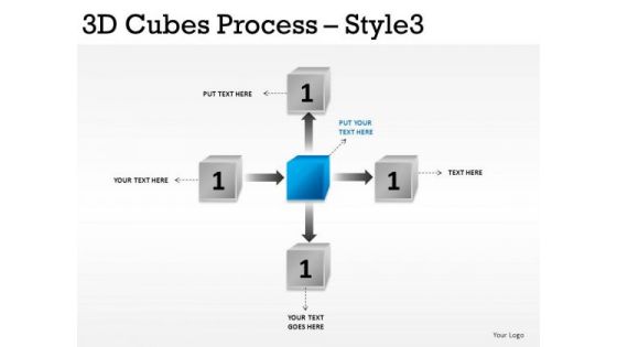 Business 3d Cubes Process 3 PowerPoint Slides And Ppt Diagram Templates