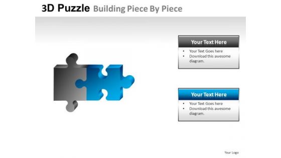 Business 3d Puzzle Building Piece PowerPoint Slides And Ppt Diagram Templates