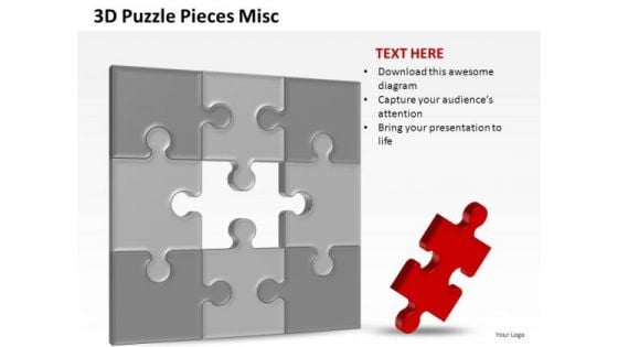 Business 3d Puzzle Pieces Misc PowerPoint Slides And Ppt Diagram Templates