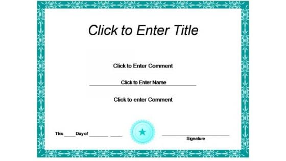 Business Achievement Certificate PowerPoint Templates