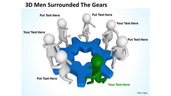 Business Activity Diagram 3d Men Sourouned The Gears PowerPoint Slides