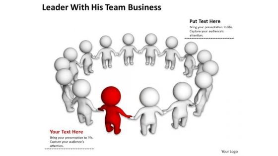 Business Activity Diagram Leader With His Team PowerPoint Slides