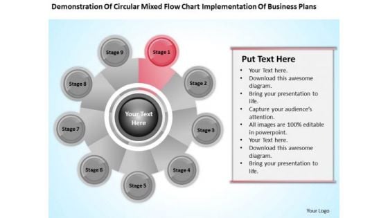 Business Analysis Diagrams Flow Chart Implementation Plans PowerPoint Templates