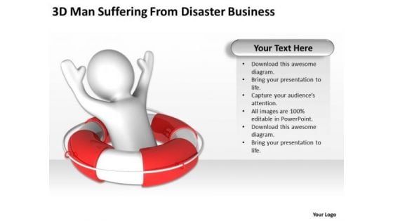 Business Analyst Diagrams Man Suffering From Disaster PowerPoint Theme Slides