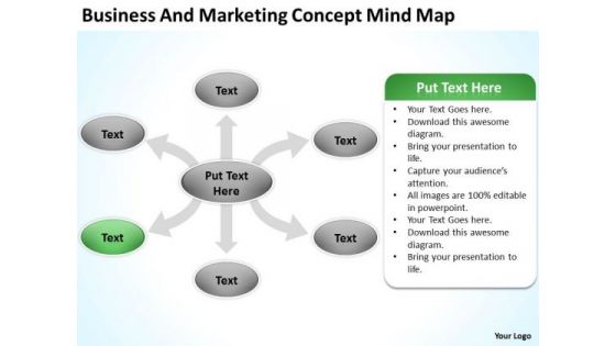 Business And Marketing Concept Mind Map Ppt Internet Plan PowerPoint Templates