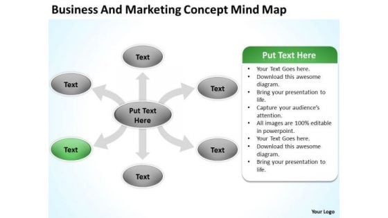 Business And Marketing Concept Mind Map Ppt Plan PowerPoint Slides