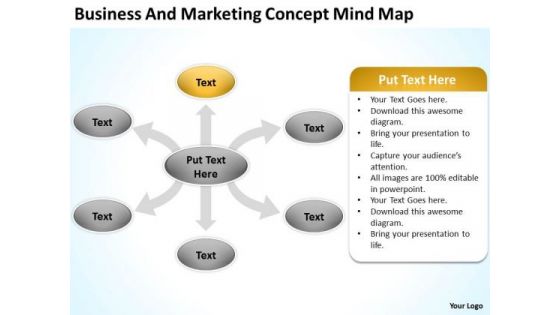 Business And Marketing Concept Mind Map Ppt Sample Continuity Plan PowerPoint Templates