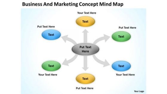 Business And Marketing Concept Mind Map Ppt Subway Plan PowerPoint Slides