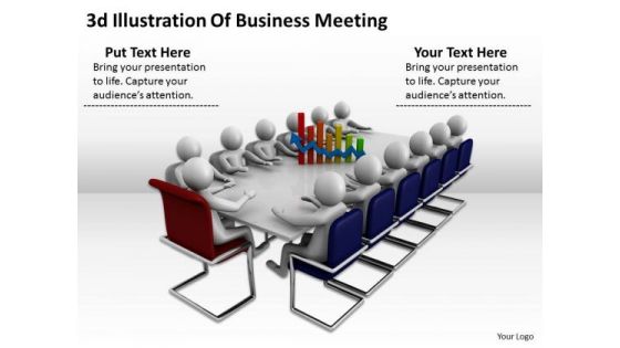 Business And Strategy 3d Illustration Of Meeting Basic Concepts