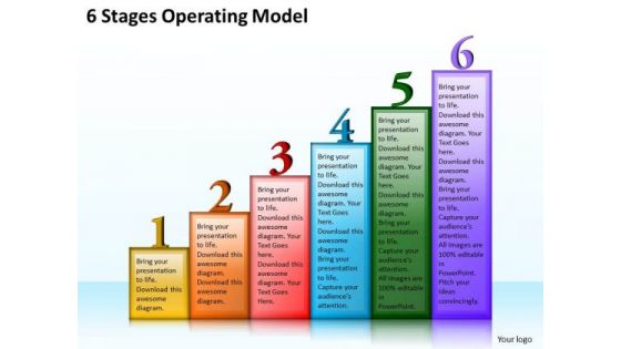 Business And Strategy 6 Stages Operating Model Strategic Planning Models Ppt Slide