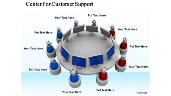 Business And Strategy Center For Customer Support Icons Images