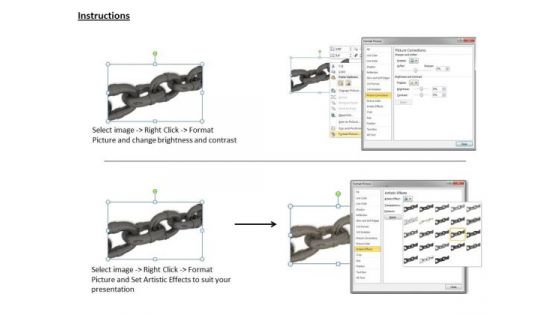 Business And Strategy Chain Links Representing Unity Strength Icons Images