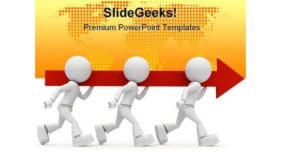 Business Arrow01 People PowerPoint Template 1010