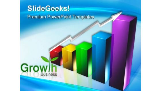 Business Arrow And Growth Chart Success PowerPoint Templates And PowerPoint Backgrounds 0311