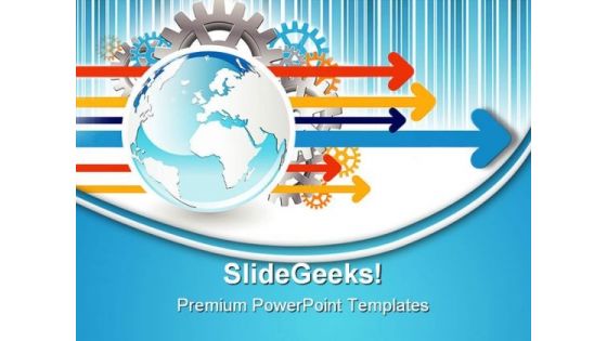 Business Arrows Globe PowerPoint Templates And PowerPoint Backgrounds 0411