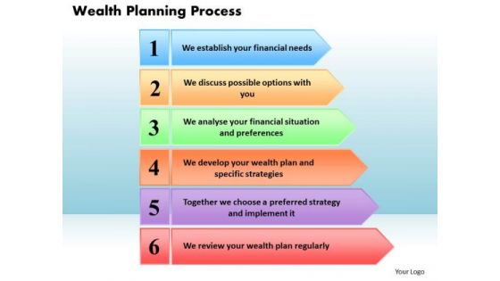Business Arrows PowerPoint Templates Business Wealth Planning Process Ppt Slides