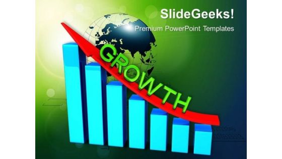 Business Bar Graph Upward Arrow Success PowerPoint Templates And PowerPoint Themes 0912