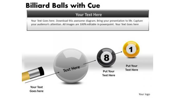 Business Billiard Balls With Cue PowerPoint Slides And Ppt Diagram Templates