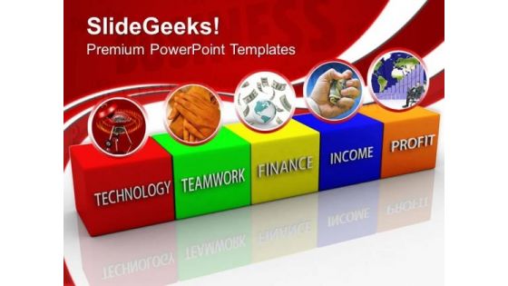 Business Blocks Income Teamwork PowerPoint Templates And PowerPoint Themes 0712