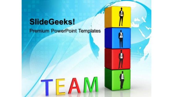 Business Blocks Teamwork PowerPoint Templates And PowerPoint Themes 0712