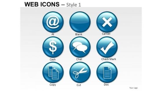 Business Button Web Icons PowerPoint Slides And Ppt Diagram Templates