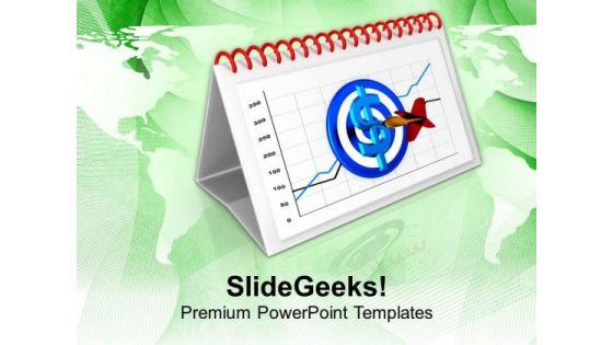 Business Chart And Dollar Target PowerPoint Templates Ppt Backgrounds For Slides 0413