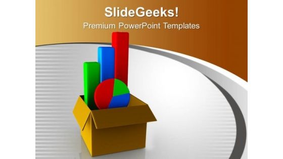 Business Chart Coming Out Of Box PowerPoint Templates Ppt Backgrounds For Slides 0213