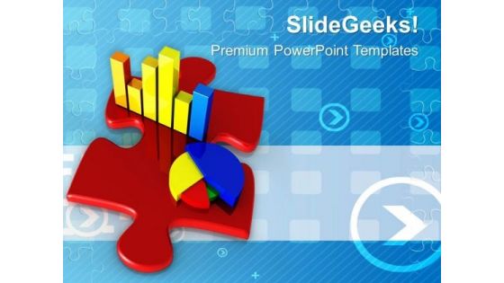 Business Chart On Puzzle Stategy PowerPoint Templates Ppt Backgrounds For Slides 0213