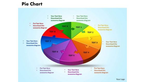 Business Chart PowerPoint Templates Business 3d Jigsaw Circular Pie Chart Ppt Slides