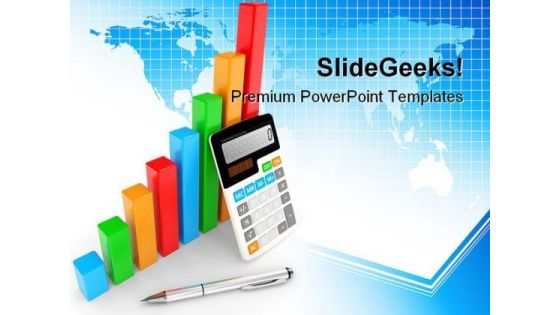 Business Chart Showing Finance PowerPoint Themes And PowerPoint Slides 0411