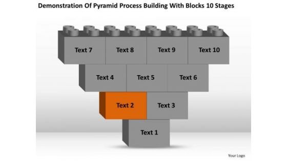 Business Charts Examples Of Pyramid Process Building With Blocks 10 Stages Ppt PowerPoint Slides