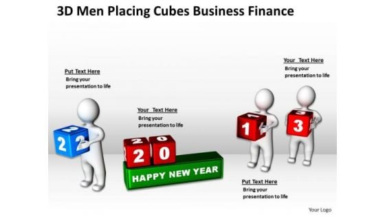 Business Charts Placing Cubes PowerPoint Presentation Finance Templates