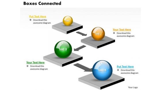 Business Charts PowerPoint Templates 3d Boxes Connected With Arrows Linear Circular Direction Sales