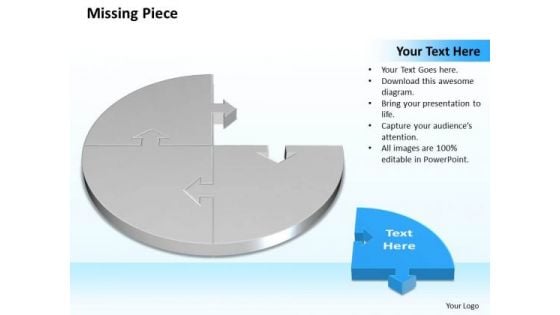 Business Charts PowerPoint Templates 3d Circle Problem Solving Puzzle Piece Showing Missing Diagram