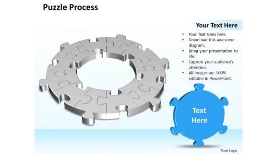 Business Charts PowerPoint Templates 3d Circular Flow Puzzle Piece Process Diagram 12 Stages