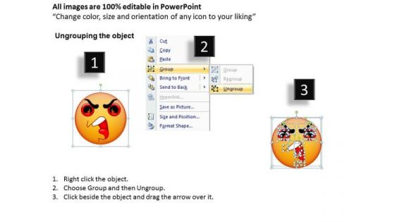 Business Charts PowerPoint Templates 3d Emoticon Showing Hyper Face Sales