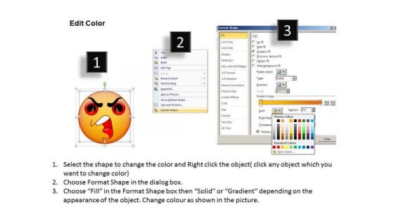 Business Charts PowerPoint Templates 3d Emoticon Showing Hyper Face Sales