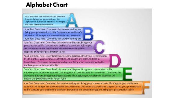 Business Charts PowerPoint Templates Alpahabet With Textboxes