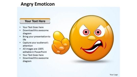 Business Charts PowerPoint Templates Angry Emoticon Pointing Accusing Finger Sales