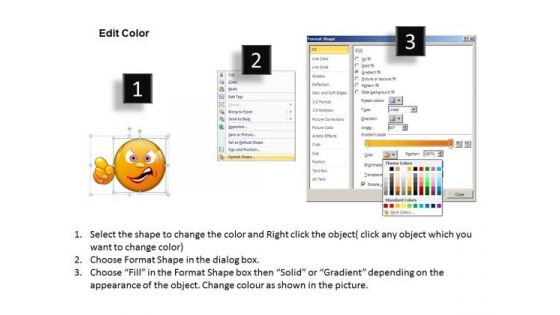 Business Charts PowerPoint Templates Angry Emoticon Pointing Accusing Finger Sales